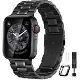 Bestig Compatível Para Apple Watch Band 38mm 40mm 42mm 42mm 44mm Premium Solid Solid Steel Steel Metal Replacement Sport Wristband Strap Strap Para I
