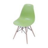 Cadeira Boxbit Dkr Eames Polipropileno Verde Base Madeira