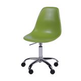 Cadeira Boxbit Dkr Eames Polipropileno Verde Base Rodízio