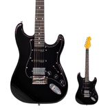 Guitarra Strato Hss  Phx St-h Alv Bk Black Captadores Alnico 5