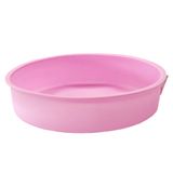 Forma Para Bolo Redonda Em Silicone Rosa - Quanhe