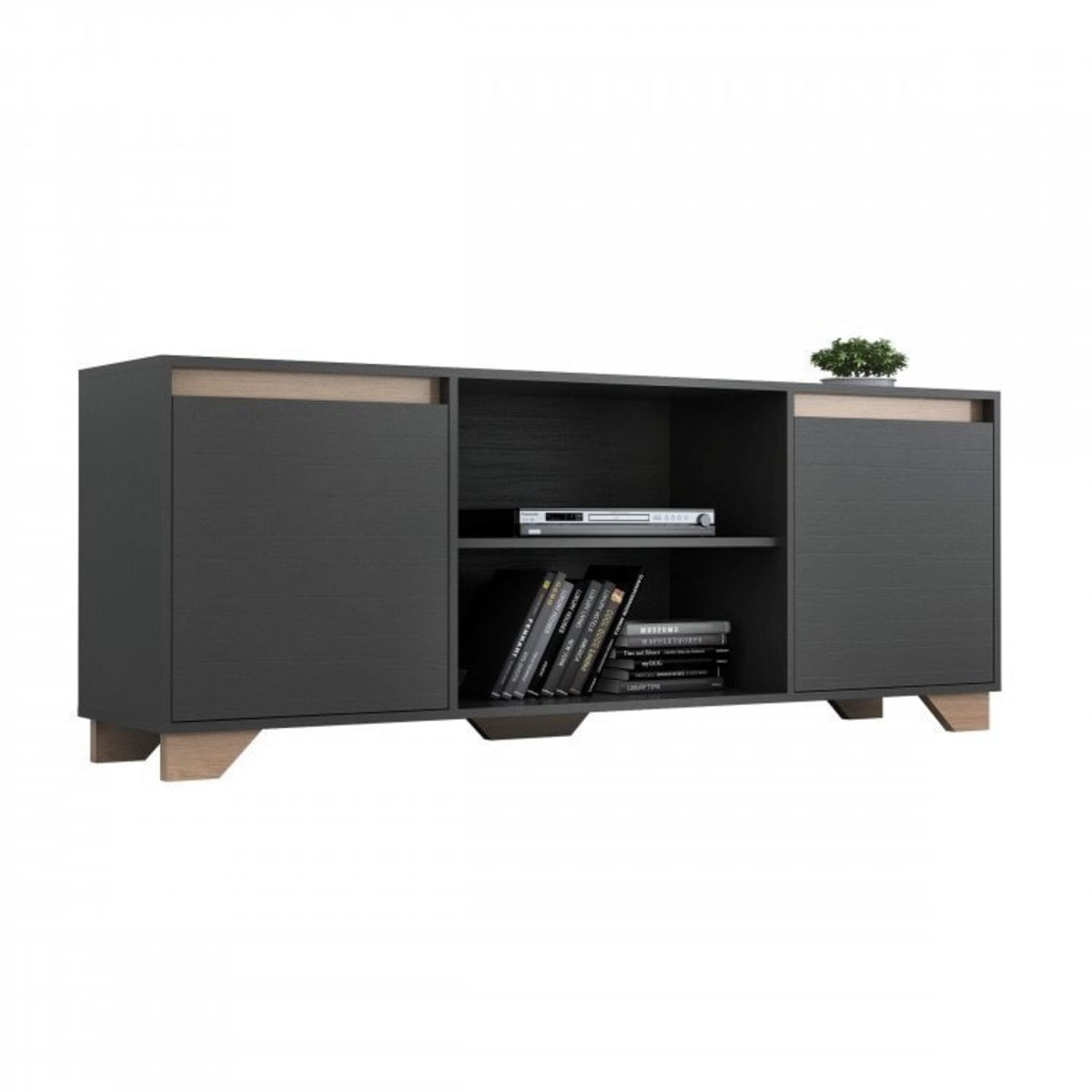 MP27773814_Conjunto-Rack-para-TV-ate-60-Polegadas-e-Estante-Benevello-2042-Quidita-Grafite-Siena_2_Zoom