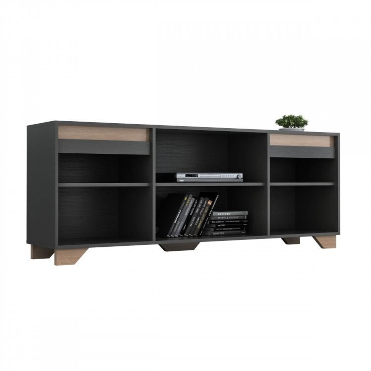 MP27773814_Conjunto-Rack-para-TV-ate-60-Polegadas-e-Estante-Benevello-2042-Quidita-Grafite-Siena_3_Zoom