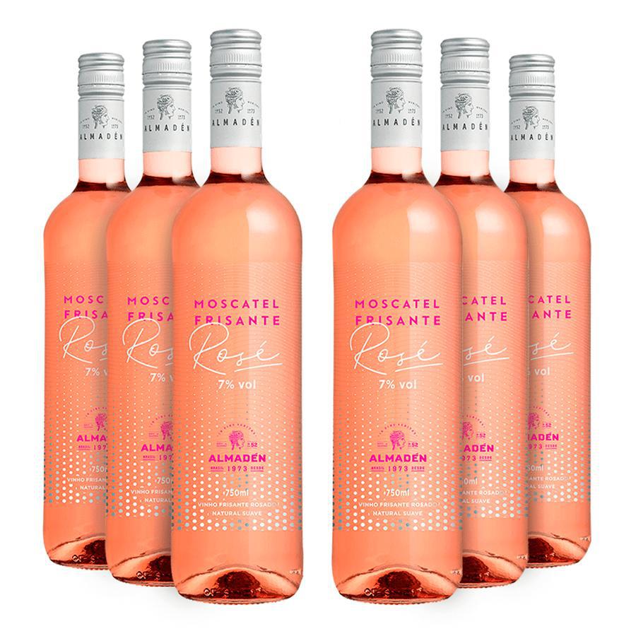 Vinho Almadén Frisante Moscatel Rosé 750ml Kit 6 Unidades