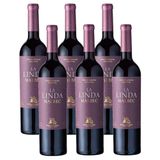 Kit 06 Unidades Vinho Luigi Bosca La Linda Malbec 750ml