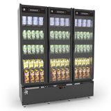 Expositor Auto Serviço Vanguard Resfriados All Black Asvr3 Pp  958 Litros 3 Portas Refrimate 220v Refrimate