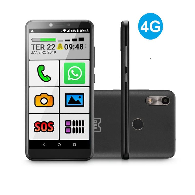 Celular Smartphone Obabox Obasmart Ob026b 32gb Preto - Dual Chip