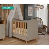 Berço Mini Cama Montessoriano 100% Mdf Mimo Permobili Fendi/nature