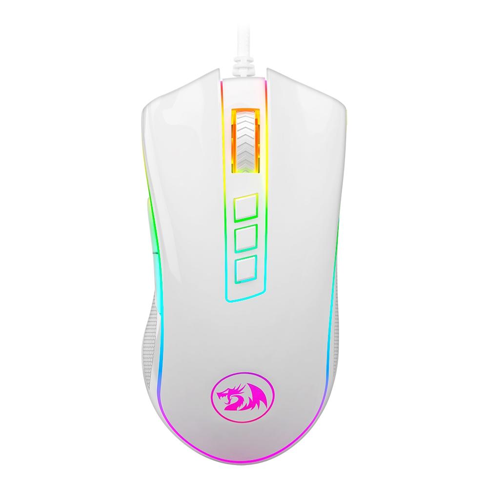 Imagem do produto Mouse Gamer Redragon King Cobra Lunar White, RGB, 24000DPI, 8 Botoes, M711W-FPS em Carrefour