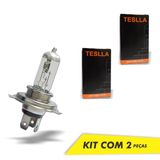 Lâmpada H4 Teslla Halógena 12v 60/55w 3200k Farol Baixo Alto - 2 Peças