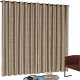 Cortina Jacquard para Sala e Quarto 4,00x2,80 Atena Caqui