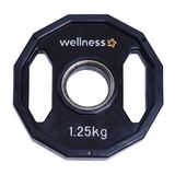 Anilha Olimpica Poliuretano 12 Faces 1,25 Kg Wellness Wk015