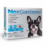 Antipulgas e Carrapatos NexGard Cães de 4,1 a 10kg com 3 Tabletes