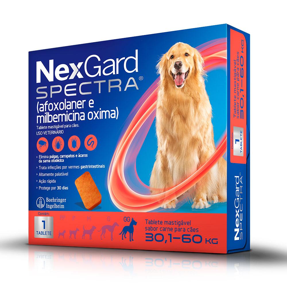 Antipulgas Para Cães De 30,1 A 60kg Nexgard Spectra é boa?