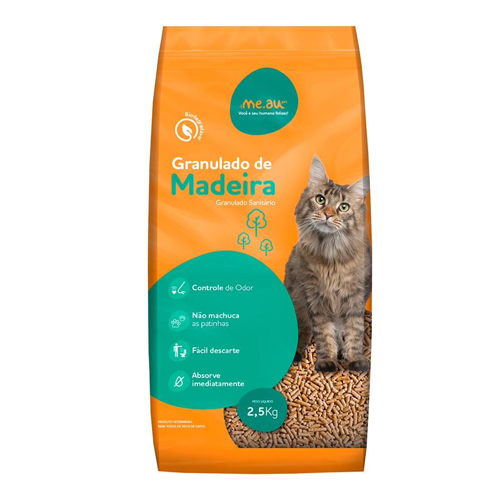 Granulado De Madeira Me.au Pet Para Gatos - 2,5 Kg