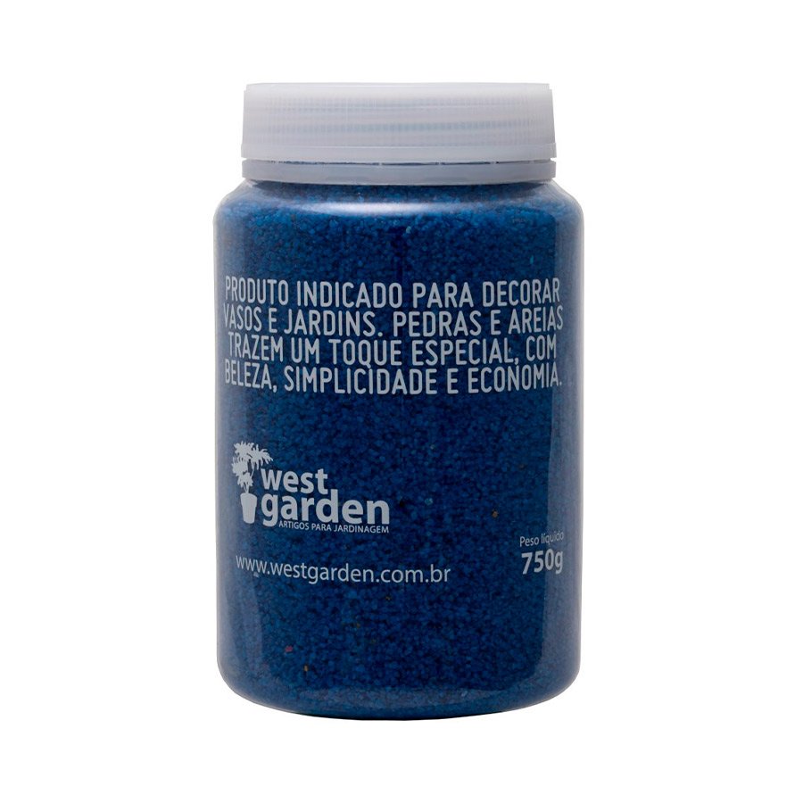 Areia Decorativa West Garden Azul 750 G