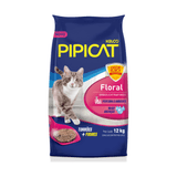 Areia Higiênica Sanitária Para Gatos Floral Pipicat 12kg Pipicat