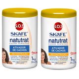 Kit 2 Und Ativador De Cachos Natutrat Sos Reconstrução 1kg