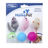 Brinquedo Home Pet Kit Ratinho Maluquinho 3 Ratinhos - Tam. Único
