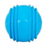 Brinquedo Furacão Pet Bola De Borracha Maciça Azul Com Friso Para Cães - 9cm