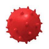 Brinquedo Furacão Pet Bola De Borracha Maciça Mamona Vermelho Para Cães - Tamanho P