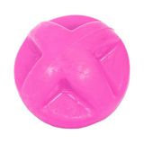 Brinquedo Furacão Pet Bola De Borracha Maciça Superball Rosa Para Cães - Tamanho M
