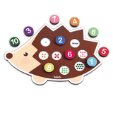 Brinquedo Educativo De Encaixe Montessori Conte Até 10 Com Ouriço