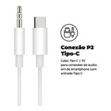 Cabo Auxiliar Tipo C P2 Áudio Usb-c 3.5mm Original H'maston Para Celulares Com Entrada Tipo C