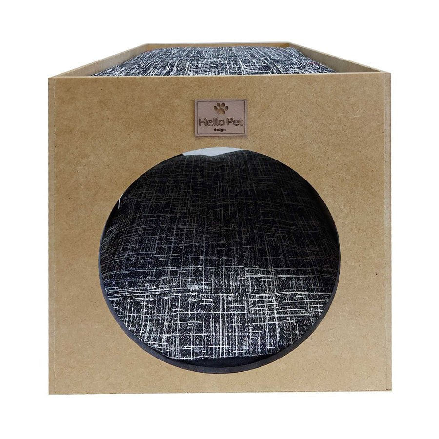 Cama Hello Pet Interativa Gales Preta Para Gatos