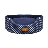 Cama Fábrica Pet Oval Unic Azul Para Cães E Gatos - Tamanho G