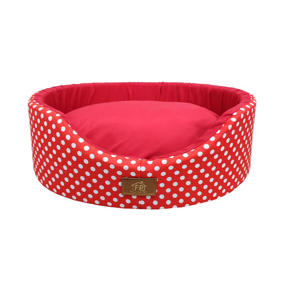 Cama Fábrica Pet Oval Unic Vermelho Para Cães E Gatos - Tamanho G