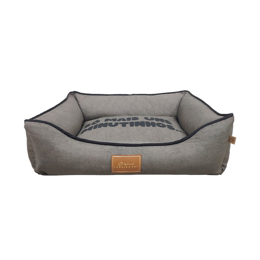 Cama Fábrica Pet New Collection Cinza Para Cães E Gatos - Tamanho G