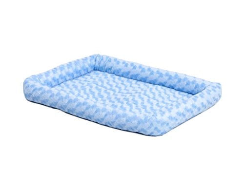 Cama De Cachorro Azul De 22 Polegadas Ou Cama De Gato C/ Reforce Confortável | Ideal Para Xs Dog Breeds &amp; Fits A 22-inch Dog Crate | Lavage