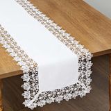 Caminho De Mesa Retangular 40x225cm 1212 - Rafimex Branco