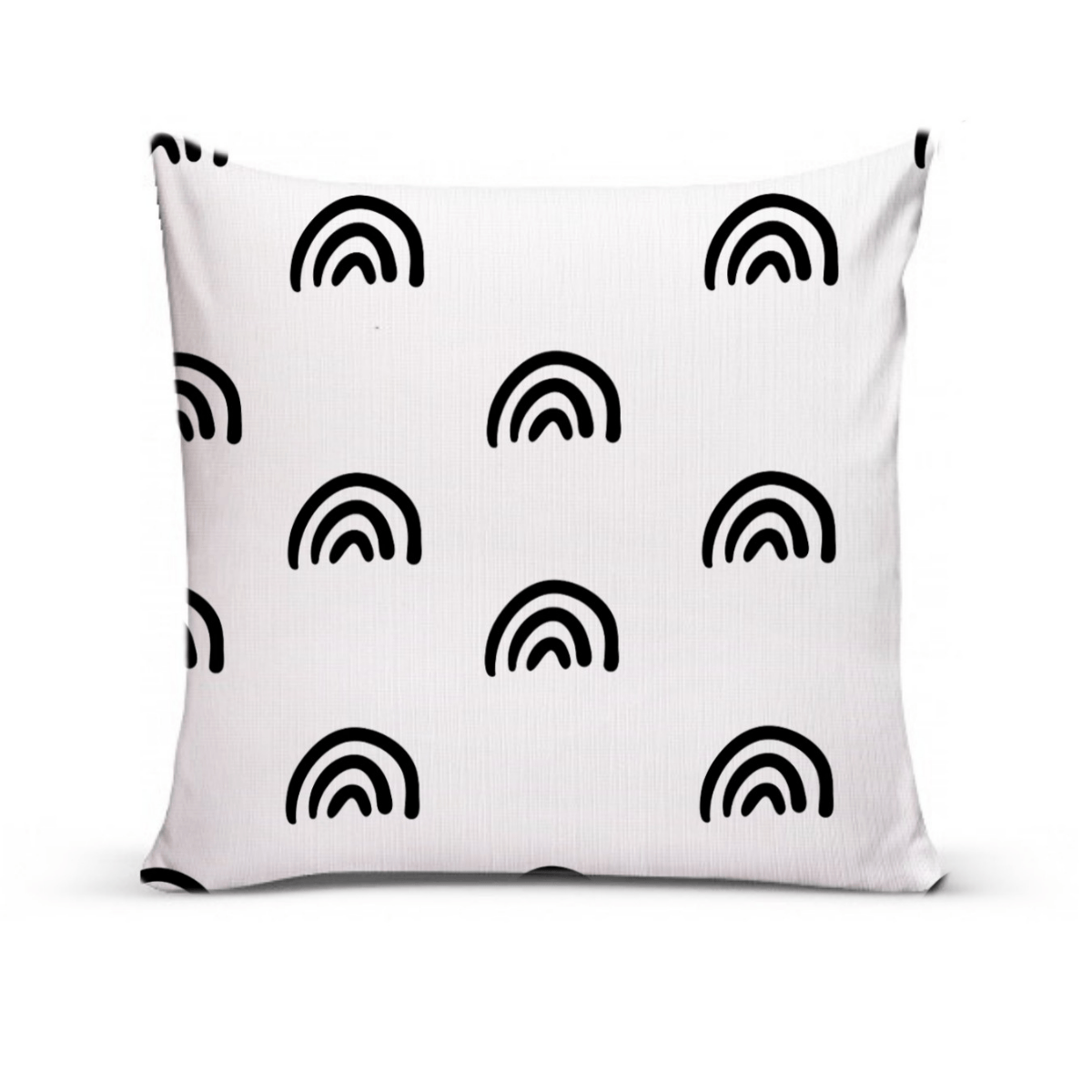 Capa De Almofada Para Sofá Sala 40x40 Arco-íris Preto