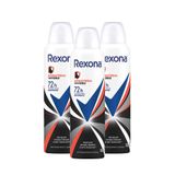 Kit Com 3 Desodorantes Antitranspirantes Aerosol Feminino Rexona Antibacterial + Invisible 150ml