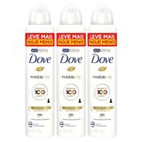 Kit Com 3 Desodorantes Antitranspirantes Aerosol Dove Women Invisible Dry 250ml