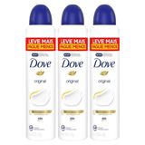 Kit Com 3 Desodorantes Antitranspirantes Aerosol Dove Women Original 250ml