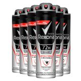 Kit Desodorante Aerosol Rexona Antibacterial+invisible Men 150ml - 6 Unidades