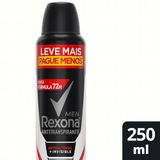 Desodorante Antitranspirante Aerosol Masculino Rexona Antibacterial + Invisible 72 Horas 250ml