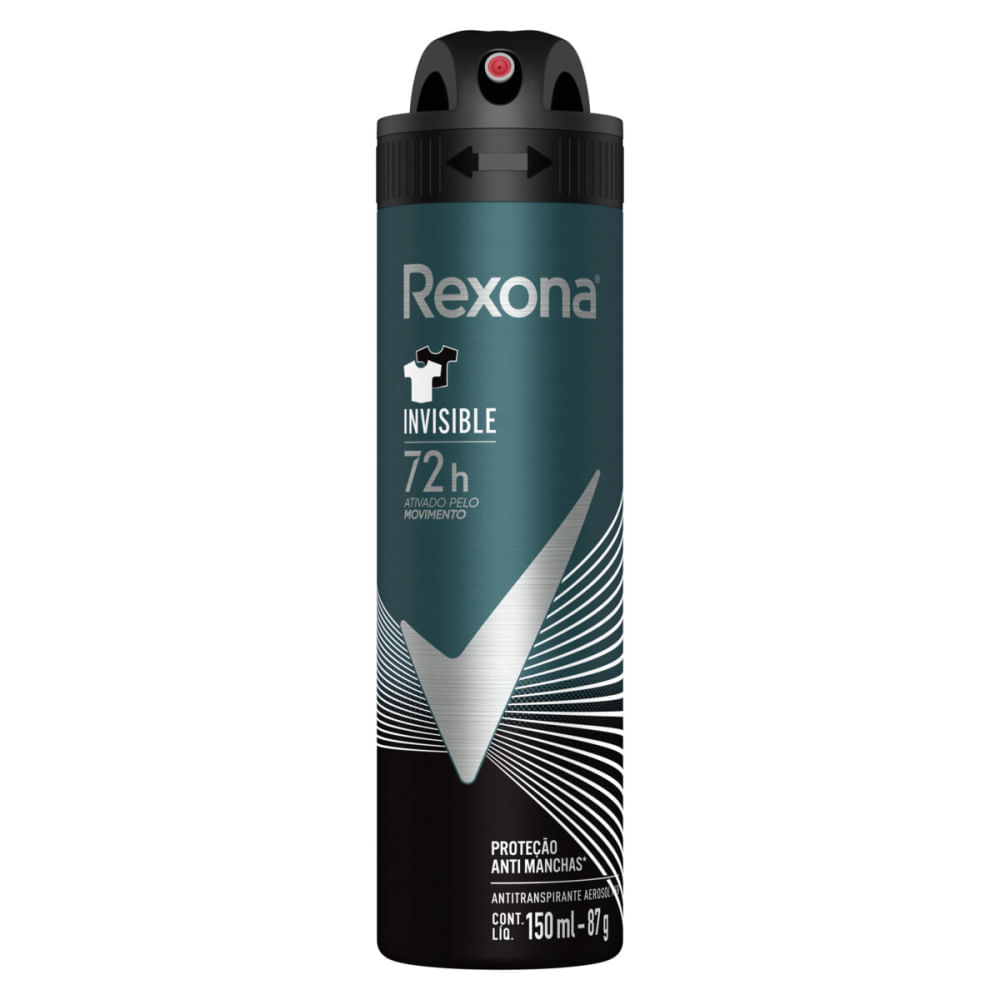 Desodorante Aerosol Rexona Invisible Men 150ml