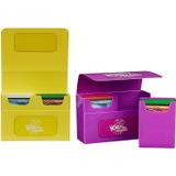 Monster Protectors Double Deck Box Com Fechamento Magnético - Pacote Roxo E Amarelo 2