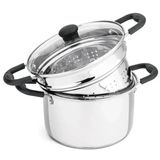 Espagueteira Inox 4,4l Fundo Triplo Hercules