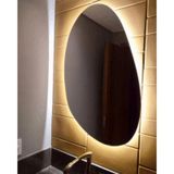 Espelho Decorativo Orgânico 90x55x3cm - Led Quente