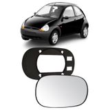 Lente Retrovisor Com Base Ka 97-07 Modelo Metagal Ld Esq.