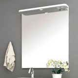 Espelho Banheiro Com Painel E Led Cora 80x89,5 Cm Branco