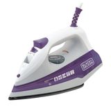 Ferro De Passar A Vapor Black Decker Fx1000 Antiaderente Branco/roxo - 220v