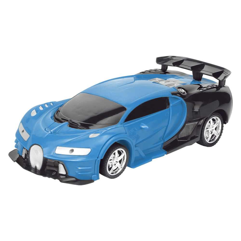 Carrinho Transformável Controle Remoto Megaformers Auto Neptune Azul Multikids - Br1652