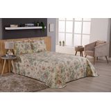 Cobre Leito Estampado Para Cama Casal King 3 Peças Margarida