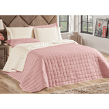 Cobre Leito Queen Sherpa Rosé Valle Enxovais 3 Peças Valle Enxovais